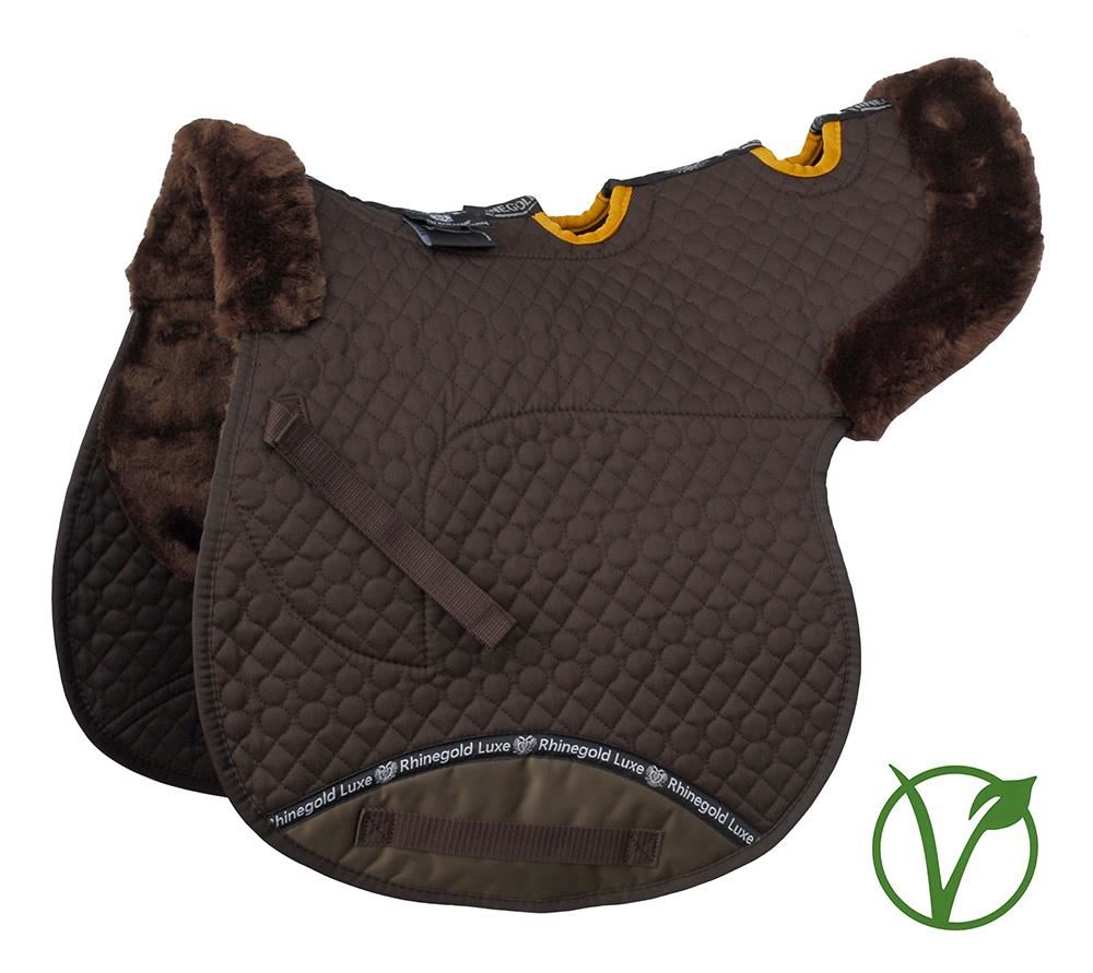 Rhinegold Luxe Fur Vented Numnah (Brown/Brown)