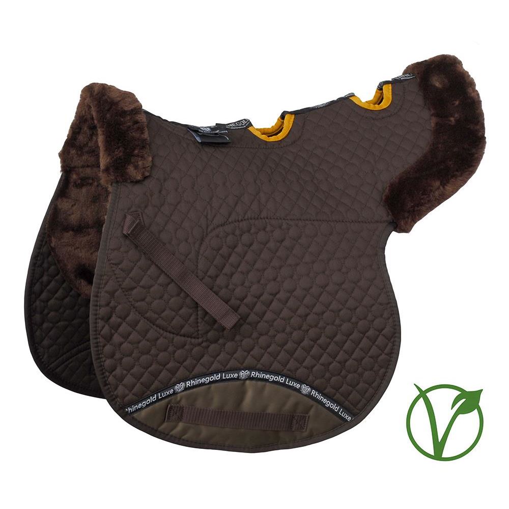 Rhinegold Luxe Fur Vented Numnah (Brown/Brown)