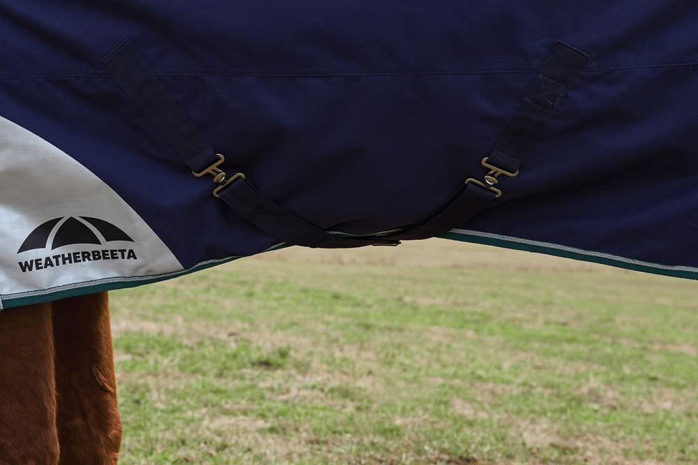 Weatherbeeta Comfitec Plus Dynamic Turnout Detach-A-Neck - 100g (Navy/Forest Green)