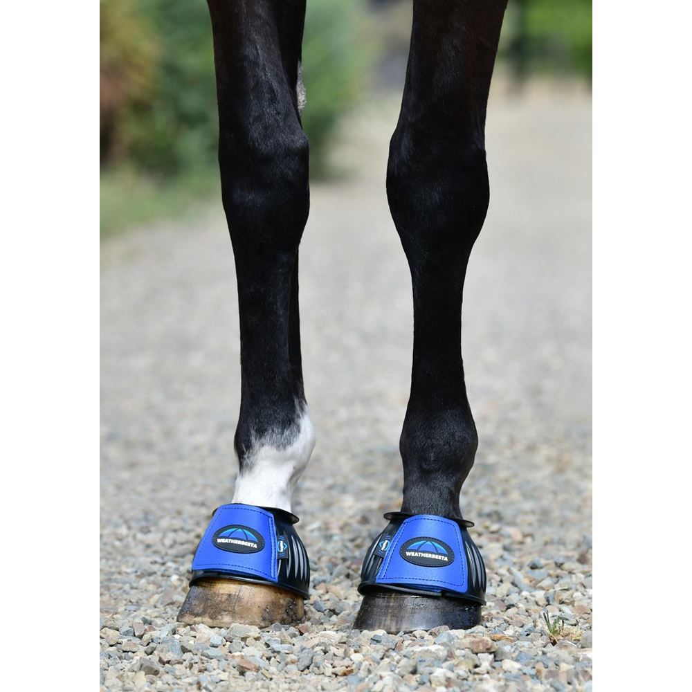 Weatherbeeta Tough-Tec Prime Rubber Bell Boots (Black/Cobalt)