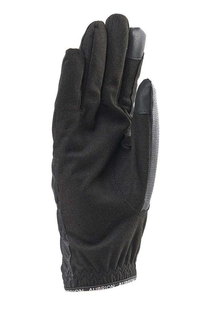 Shires Aubrion Stadium Adults Winter FlexFit Riding Gloves (Black)