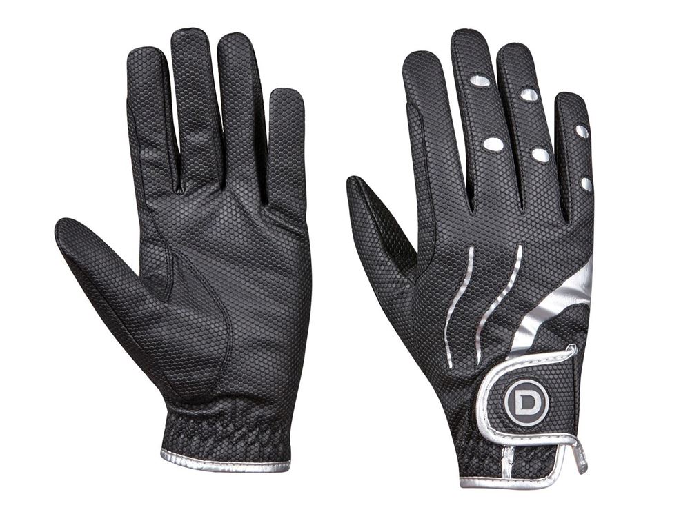 Dublin Pro Everyday Riding Gloves (Black/Silver)