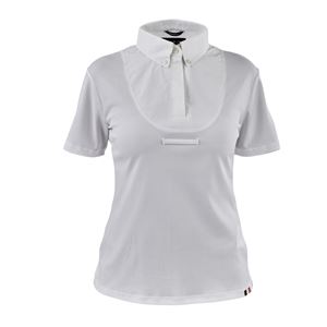 Shires Aubrion Ladies Short Sleeve Tie Shirt (White)