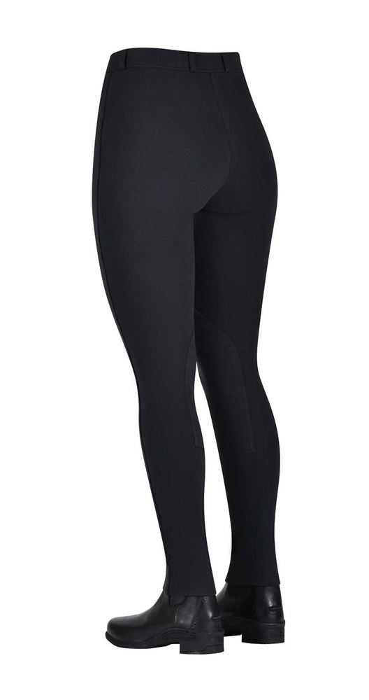 Saxon Warm Up Zip Front Ladies Jodhpurs (Black)