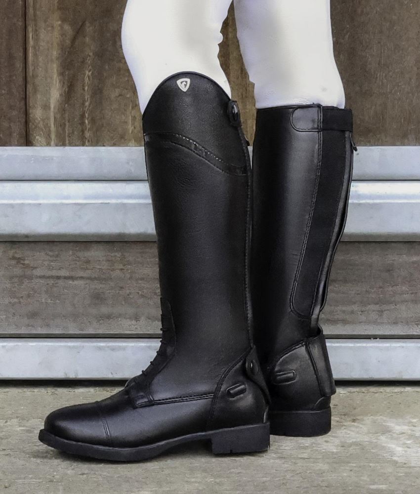 Hy Equestrian Masera Childrens Long Riding Boot (Black)