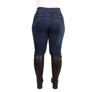 Hy Equestrian Ladies Elevate Style Denim Breeches (Dark Blue)