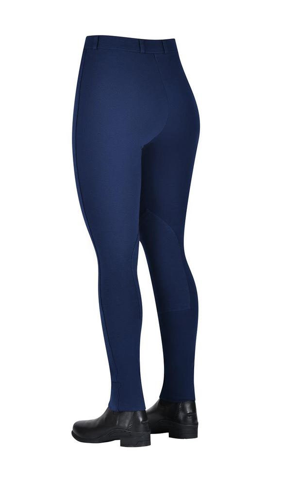 Saxon Warm Up Zip Front Childrens Jodhpurs (Navy)