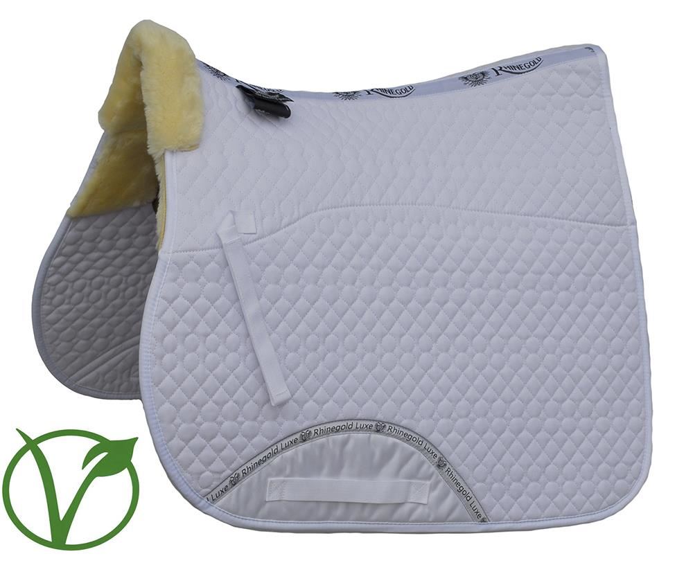 Rhinegold Luxe Fur Lined Saddle Cloth (White/Natural)