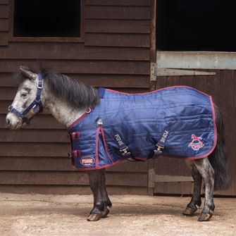 Gallop Ponie Trojan 50 Stable Rug (Navy/Burgundy)
