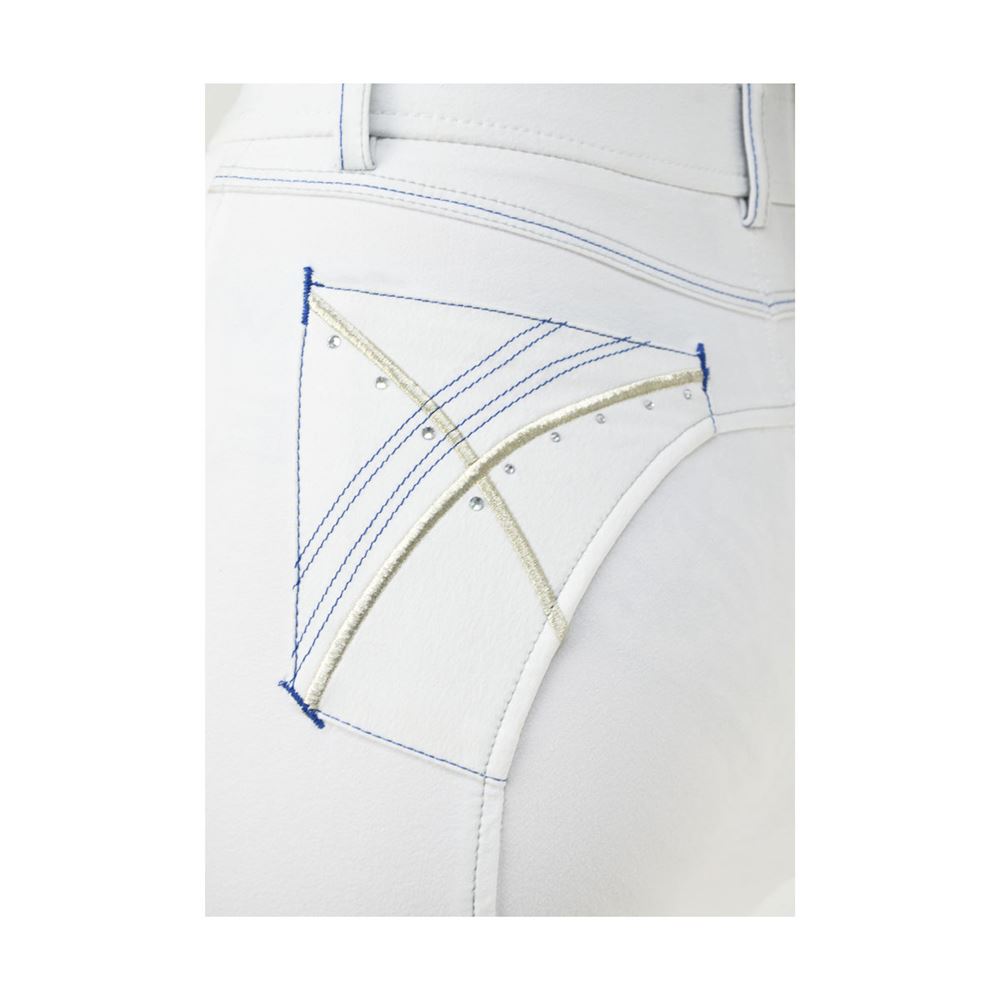 HyPERFORMANCE Olympian Ladies Breeches (White/Royal Blue)