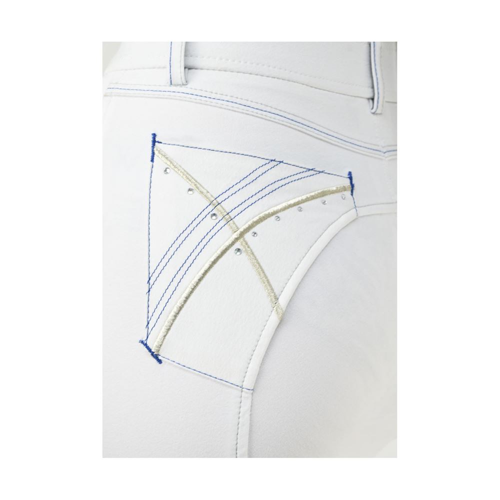 HyPERFORMANCE Olympian Ladies Breeches (White/Royal Blue)