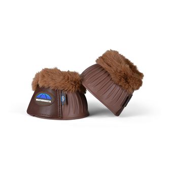Weatherbeeta Tough-Tec Prime Fleece Trim Rubber Bell Boots (Brown)