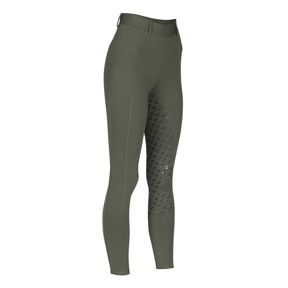 Shires Aubrion Albany Ladies Riding Tights (Deep Green)