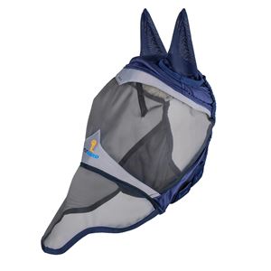 Shires FlyGuard Pro Fine Mesh Fly Mask with Ears & Nose (Navy) 