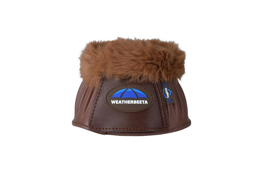 Weatherbeeta Tough-Tec Prime Fleece Trim Rubber Bell Boots (Brown)