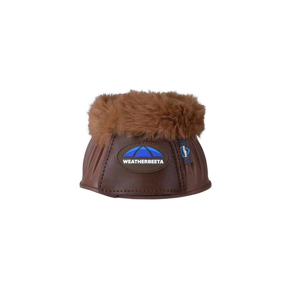 Weatherbeeta Tough-Tec Prime Fleece Trim Rubber Bell Boots (Brown)