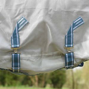 Weatherbeeta Comfitec Hexi Shield Combo Neck Mesh Rug (Silver/Teal Blue)