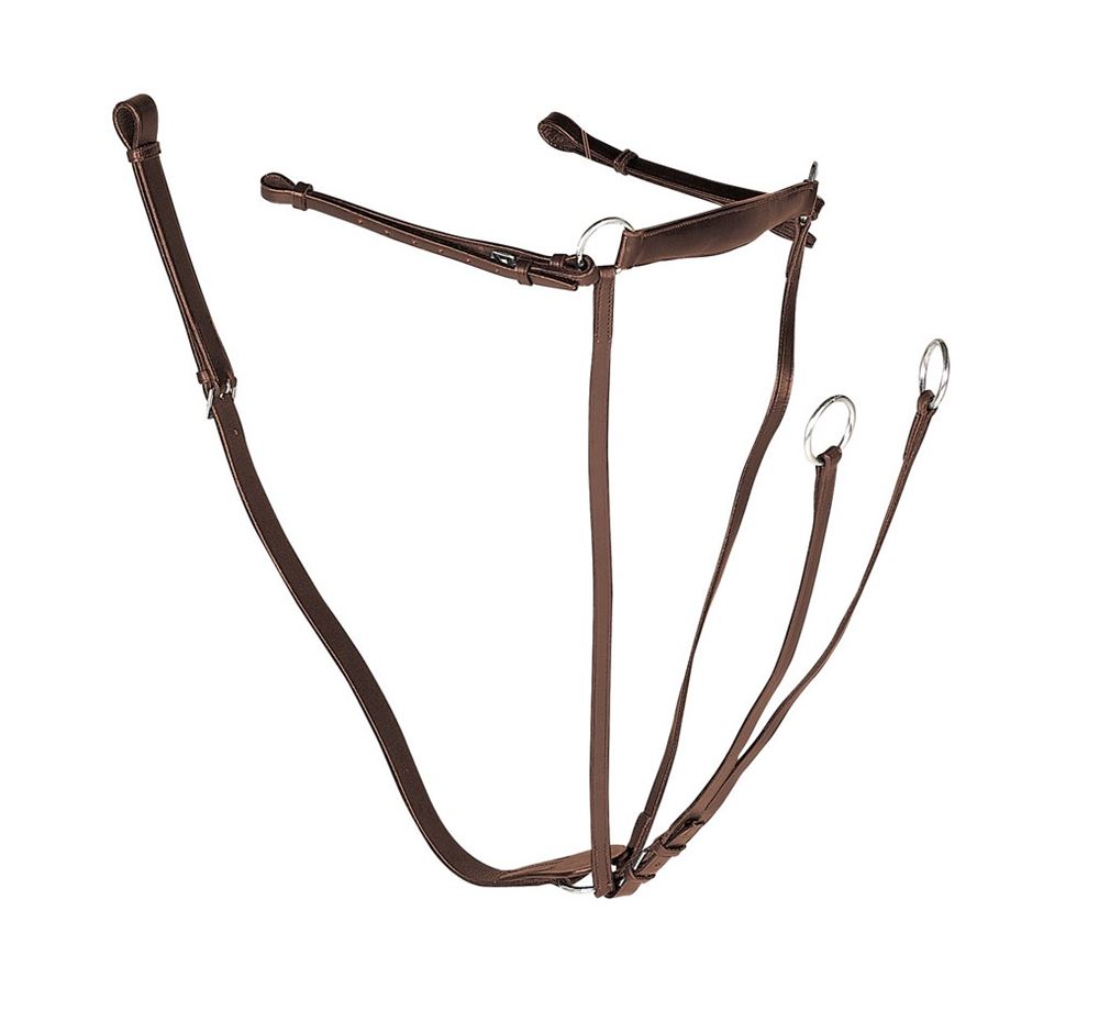 Gallop Leather Breast Plate Martingale (Brown)