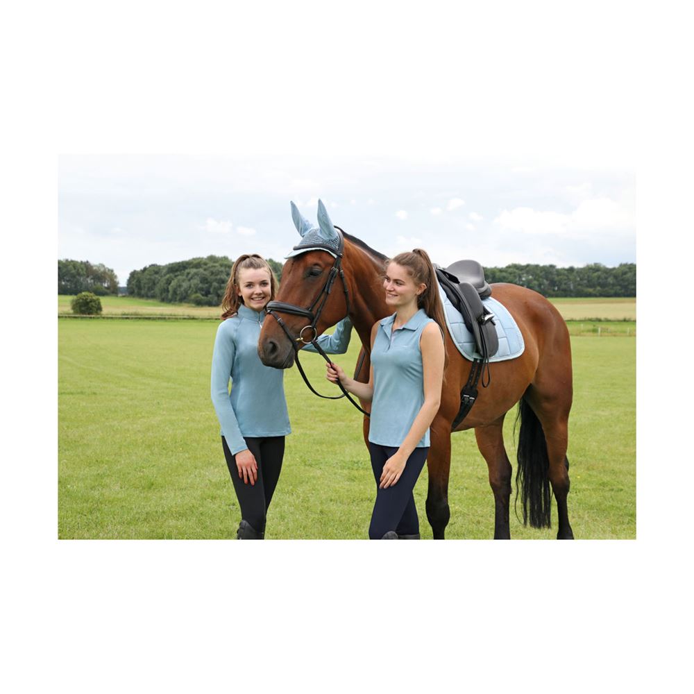 Hy Equestrian Synergy Fly Veil (Aqua/Silver)