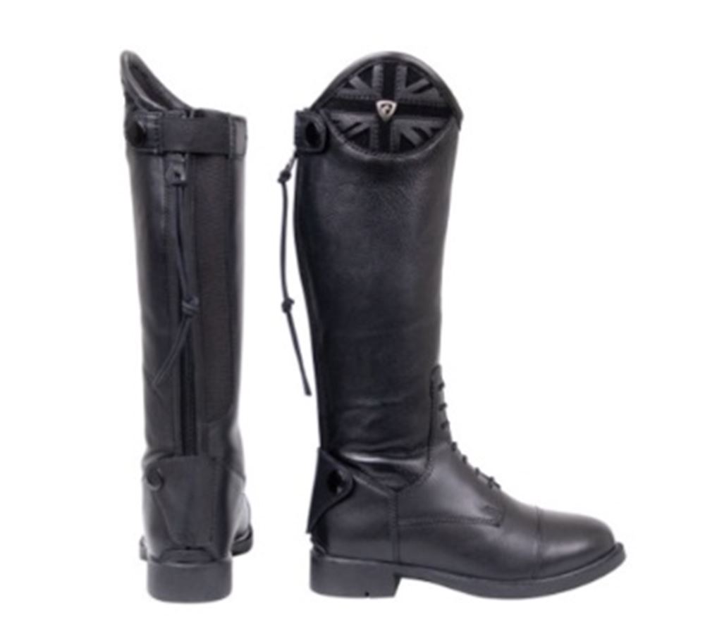 Hy Equestrian Union Jack Riding Boots (Black)