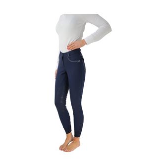 Hy Equestrian Highgrove Ladies Breeches (Navy/Silver)