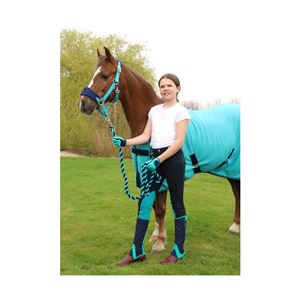 Hy Equestrian Belton Children’s Riding Gloves (Navy/Teal)