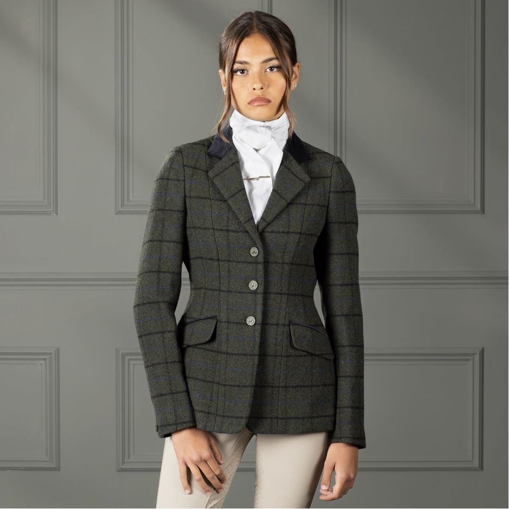 Shires Aubrion Saratoga Ladies Jacket (Dark Green Check)
