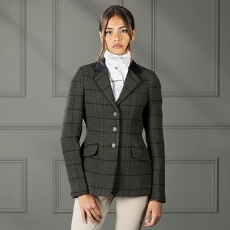 Shires Aubrion Saratoga Ladies Jacket (Dark Green Check)
