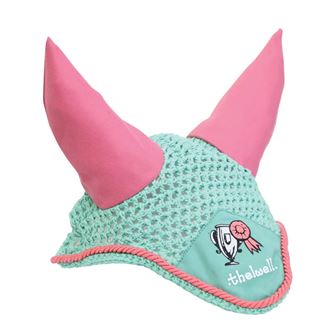 Hy Equestrian Thelwell Collection Trophy Fly Veil (Mint/Pink)