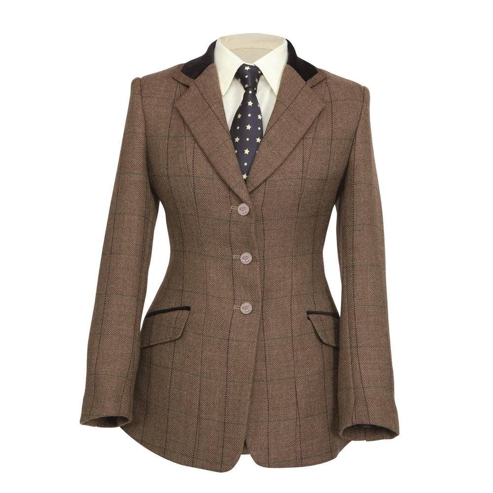 Shires Ladies Huntingdon Show jacket (Brown Herringbone)