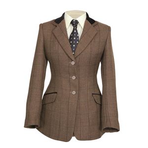 Shires Ladies Huntingdon Show jacket (Brown Herringbone)