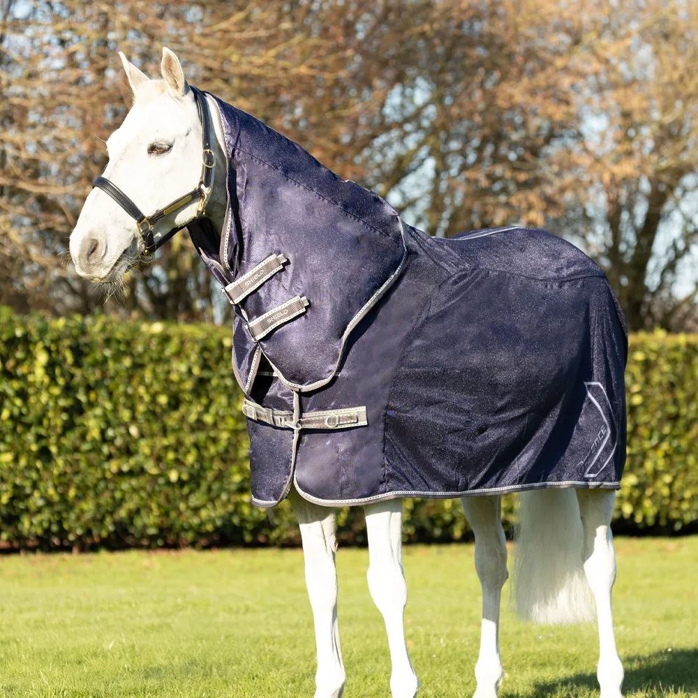 Hy Equestrian DefenceX Shield WicX Hybrid Cooler Rug (Navy)