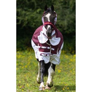 Gallop Trojan Xtra Fly Turnout Combo (Burgundy/Gold)