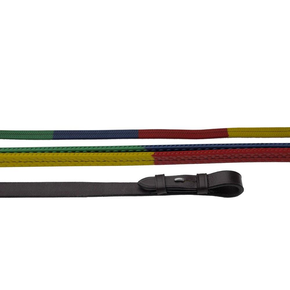 Windsor Equestrian Multi Coloured Rubber Covered Reins