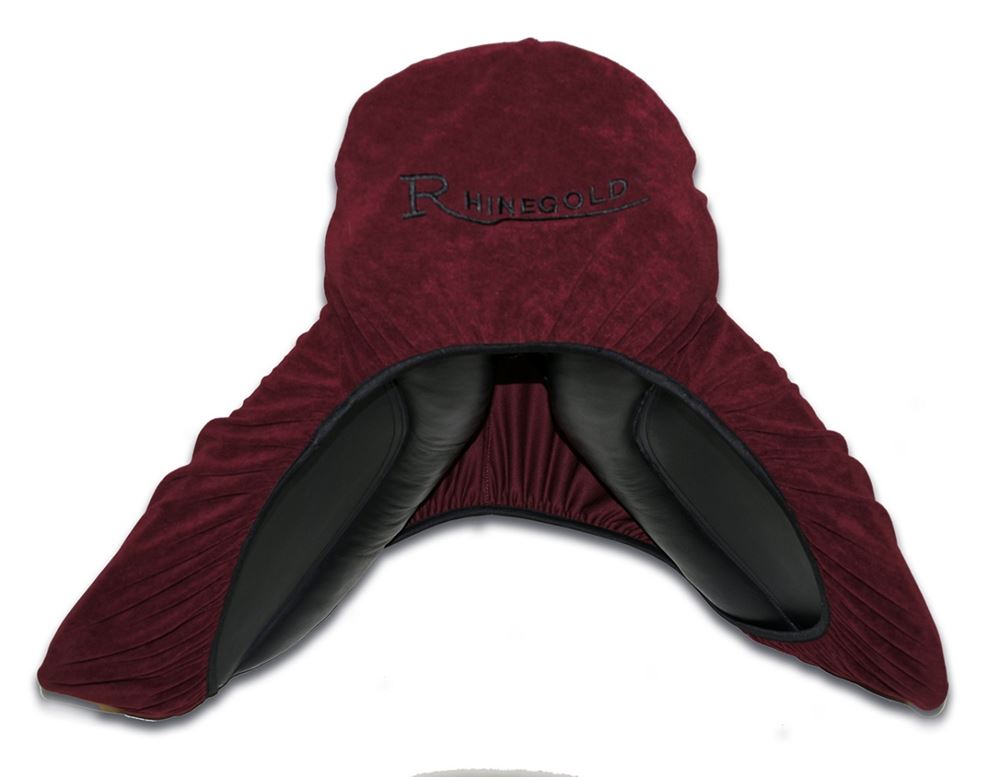 Rhinegold Stretch Jersey Saddle Cover (Dark Red)