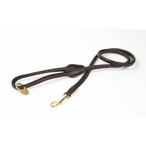Shires Digby & Fox Rolled Leather Dog Lead (Brown)