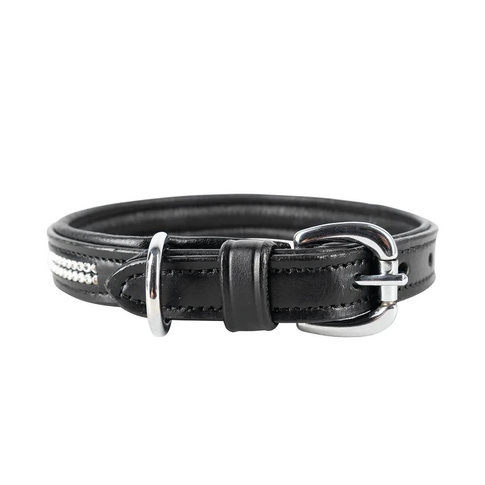 Benji & Flo Dazzling Diamante Dog Collar (Black)