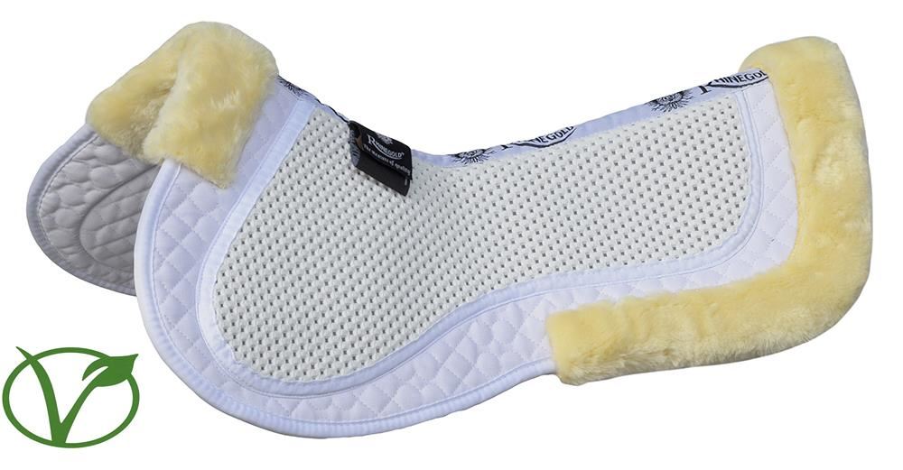 Rhinegold Non-Slip Gel Half Pad - Luxe Fur (White)