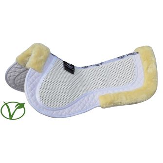 Rhinegold Non-Slip Gel Half Pad - Luxe Fur (White)