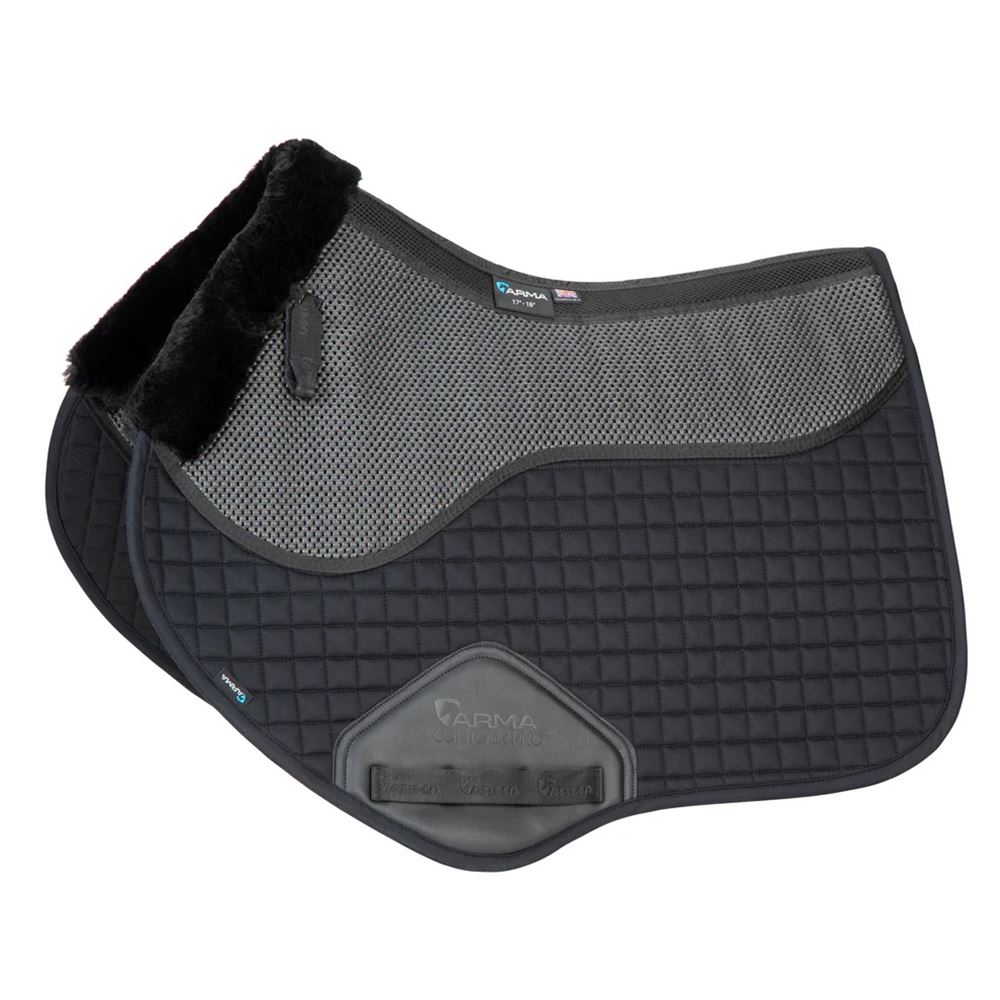 Shires ARMA Soft Grip Jump Saddlecloth (Black)