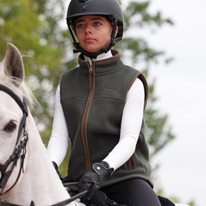 Shires Aubrion Core Fleece Gilet - Young Rider (Green)