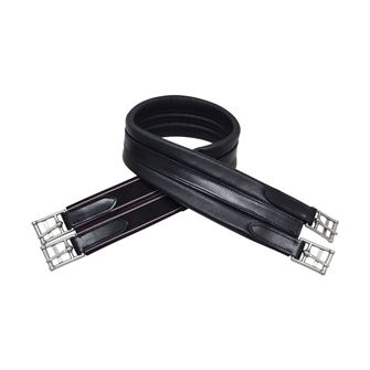 Hy Equestrian Leather Atherstone Padded Girth - Elasticated Both End