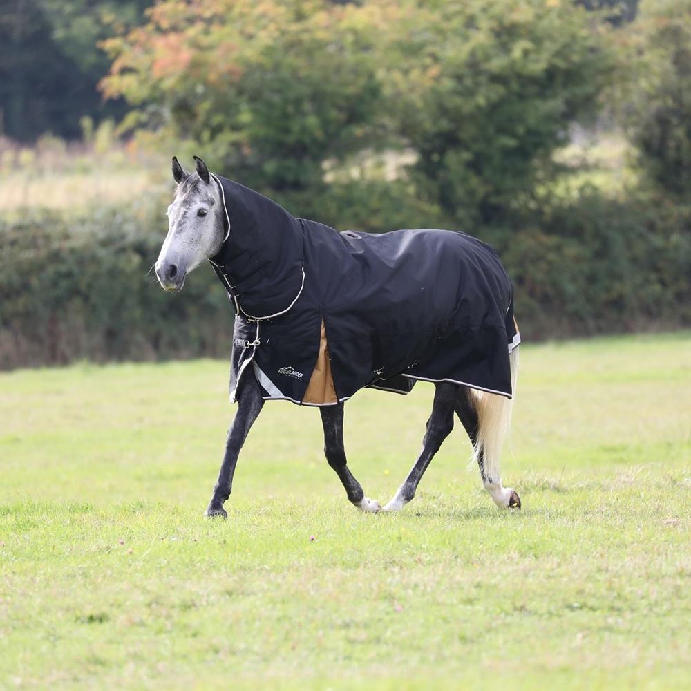 Shires Highlander Plus 200 Combo Turnout Rug (Black)