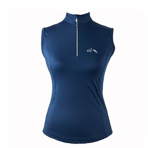 Gallop Sleeveless Zipped Neck Base-Layer (Navy)