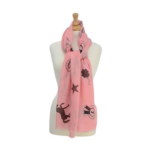 HyFASHION Ladies Balmoral Scarf (Coral/Black)
