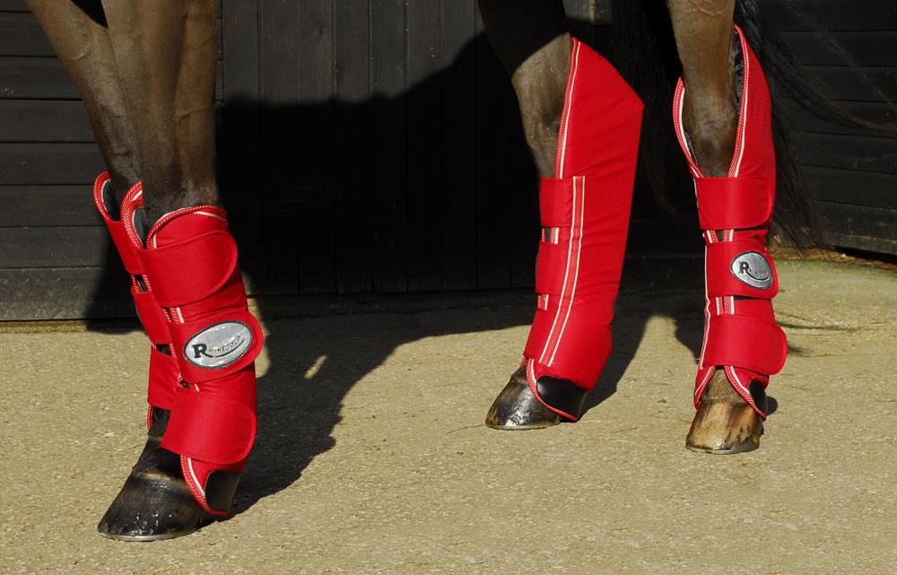 Rhinegold Ripstop Full Length Travel Boots - Set Of 4 (Red)