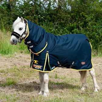 Gallop Ponie 200 DURAPROOF Combo Turnout Rug - 200g (Navy/Yellow)