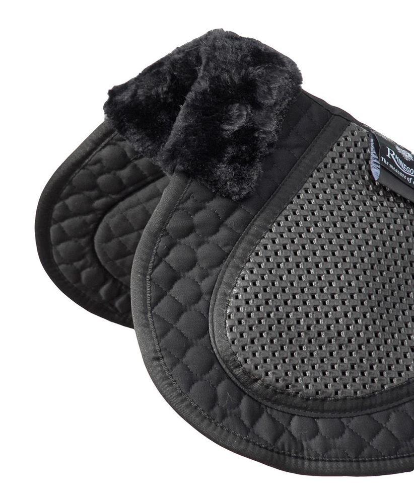 Rhinegold Non-Slip Gel Half Pad - Luxe Fur (Black)