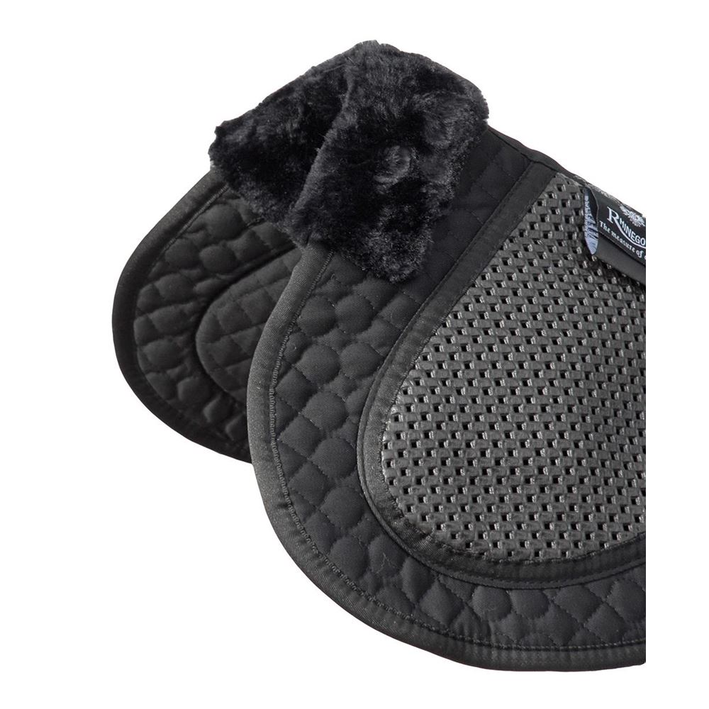 Rhinegold Non-Slip Gel Half Pad - Luxe Fur (Black)