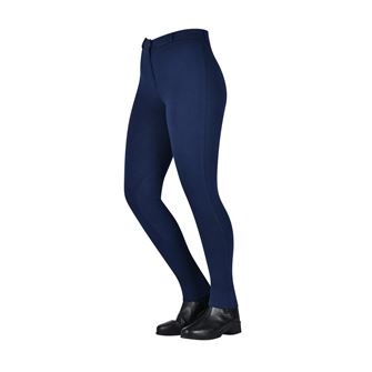 Saxon Warm Up Zip Front Childrens Jodhpurs (Navy)